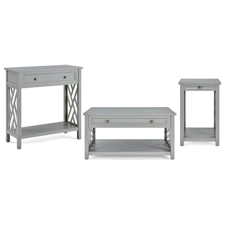 Alaterre Furniture Coventry 36" Coffee Table, End Table with Tray and Console/TV Table, Length: 22 ANCT02131840